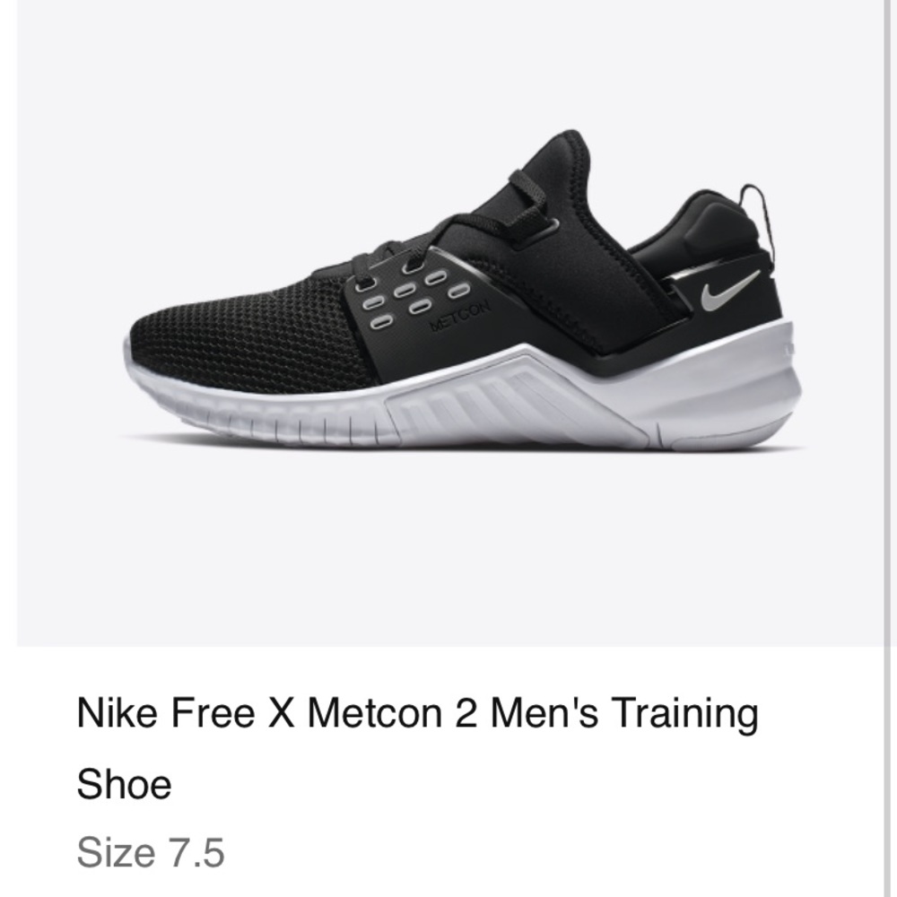 Nike metcon free 2 training shoe. Mens 7.5 women’s 9